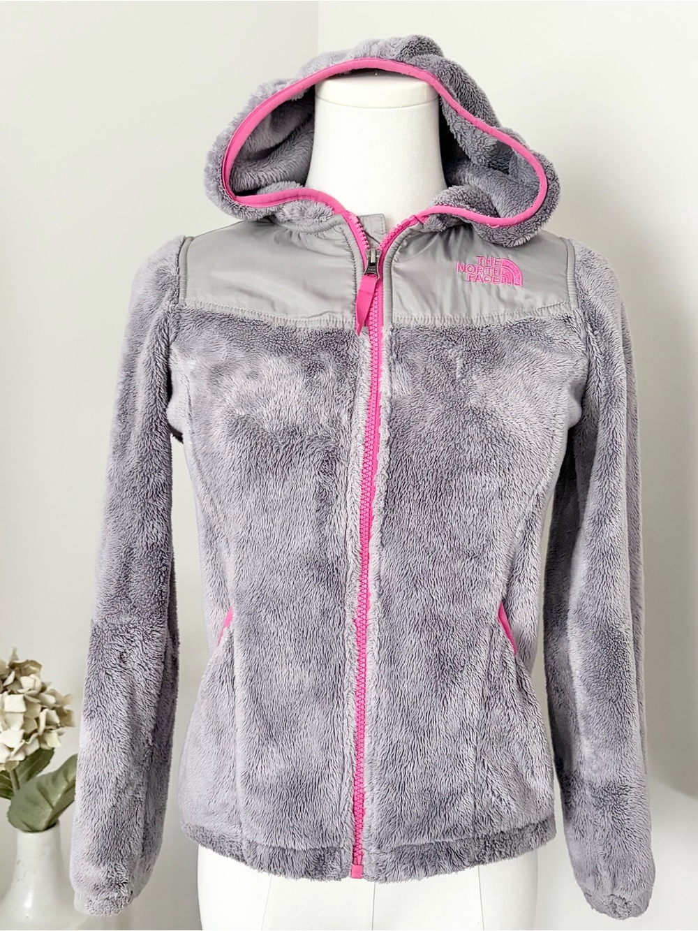 Girls North Face Furry Jacket